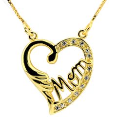 Brilliant Mother's Day Mom Mother genuine diamond Heart pendant locket