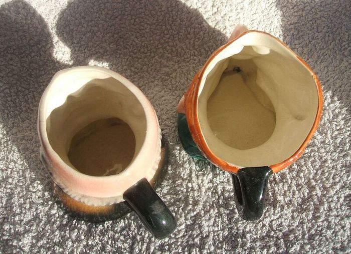 AVON WARE (Avon Art Pottery, Staffordshire) - a pair of vintage character jugs of Mr. Pickwick and Uriah Heep (Dicken's characters). c.1950's