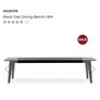 ez living black bench like new Image 2