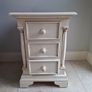 Antique-Effect Ivory Wardrobe & Matching Bedside Locker Image 4
