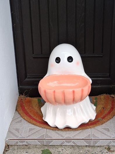 Large Ceramic Ghost Ornament - 24 inches