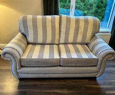 Grey Fabric Sofa with reversible cushions