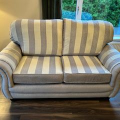 Grey Fabric Sofa with reversible cushions