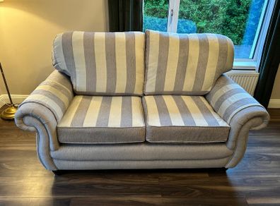 Grey Fabric Sofa with reversible cushions