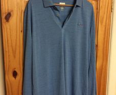 Greg Norman Golf Long Sleeve Polo Shirt Size XL