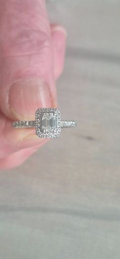 Engagement ring and wedding band