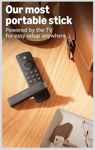 Amazon Fire TV Stick HD (newest gen), free & live TV, Alexa Voice Remote, powered by the TV, effortless setup