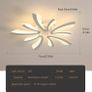 Ceiling Light Dimmable, LED Ceiling Lighting 48W 5400LM, 3000K-6500K, Acrylic Modern Lighting Fixture with Remote Control for Living Room Bedroom Image 3