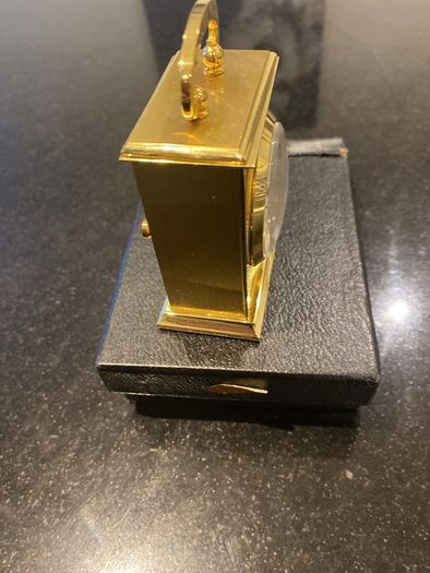 Astral Balmoral brass miniature clock