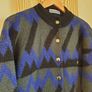Rare Vintage 80s Wool Cardigan Size Small Image 5