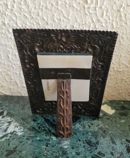 Art noveau embossed copper photo frame