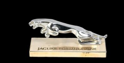 Rare silver metal Jaguar Formula one model
