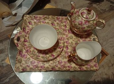 vintage Devon Ware Fielding Staffordshire chintz porcelain