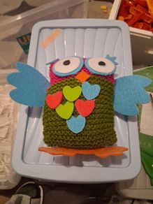 hand knitted owl