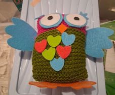 hand knitted owl