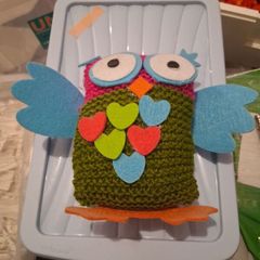 hand knitted owl