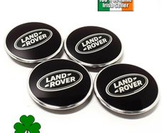 x4 LAND ROVER 63mm Hub Cover Center Wheel Cap Black/Chrome