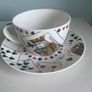 Vintage playing card cup and saucer set Image 5