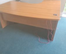 rosewood managers corner office desk with