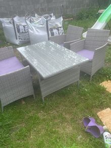 rattan garden chair good condition.