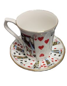 Deck of Cards Cup and Saucer