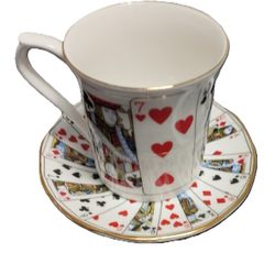 Deck of Cards Cup and Saucer