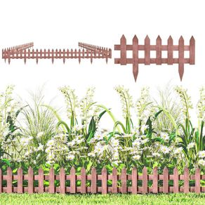 Set of 12 Wooden 60cm Garden Fence Pieces
