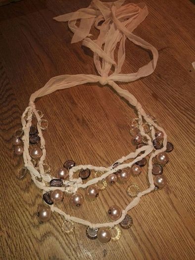 Peach Beaded Necklace