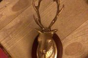 Vintage brass stag/deer head