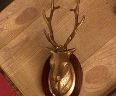 Vintage brass stag/deer head