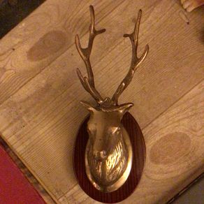Vintage brass stag/deer head