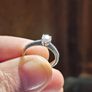 Engagement Diamond Ring: 18ct White Gold .40ct Diamond CERTIFIED Image 2