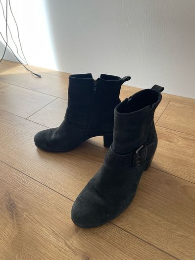 ecco black womens ankle boots size 38