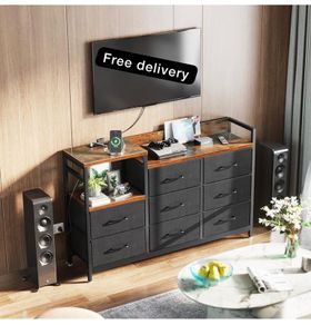 Chest of Drawers Bedroom, Contains 2 USB & 2 AC Ports Sockets