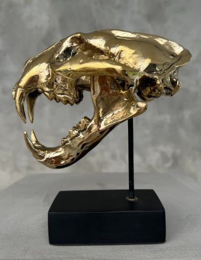 Snow Leopard (19cm) - Polished Bronze