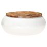 Coffee Table White 68x68x30 cm Solid Reclaimed Wood Image 8