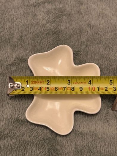 Small Shamrock shaped dish and miniature house decoration