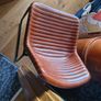 Chair, Analine Leather, ribbed effect Image 3