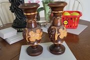 Vases carved wooden