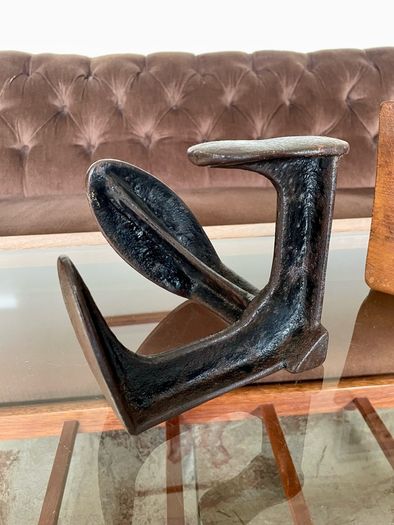 Cobblers Anvil Vintage Cast Iron Shoe Last Book End Door Stop Heavy Prop