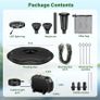 Pond Floating Fountain with 2500L/H Fountain Pump, Color-Changing LED Lights, 27 FT Power Cord, 3 Spray Patterns, for Outdoor Pond Pool, Black Image 3