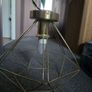 gold ceiling light fixture with bulb Image 2