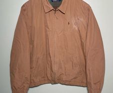 Ralph Lauren Polo Mens Tan Bomber Style Jacket Size XL