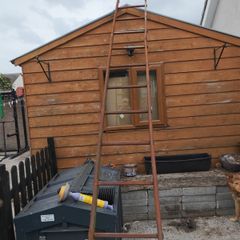 ladder aluminum old