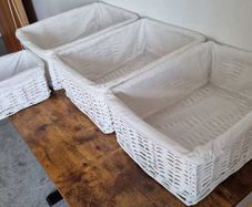 Arpan Wicker Storage Baskets with Cloth Lining