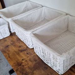Arpan Wicker Storage Baskets with Cloth Lining