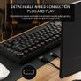 GM326 Mechanical Keyboard,Wired Gaming Keyboard,75% Percent TKL Hot Swappable Compact LED Backlit USB C Mechanical Gaming Keyboards with Knob for PC Windows Mac,QWERTY Layout,Black,Red Switches Image 6