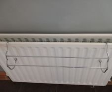 Chrome Towel Rail, hangs off radiator