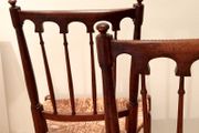 Pair of Edwardian Banister Back Chairs - Stunning!
