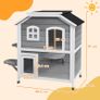 2 Story Cat House Weatherproof Wooden Cat Enclosure Image 2